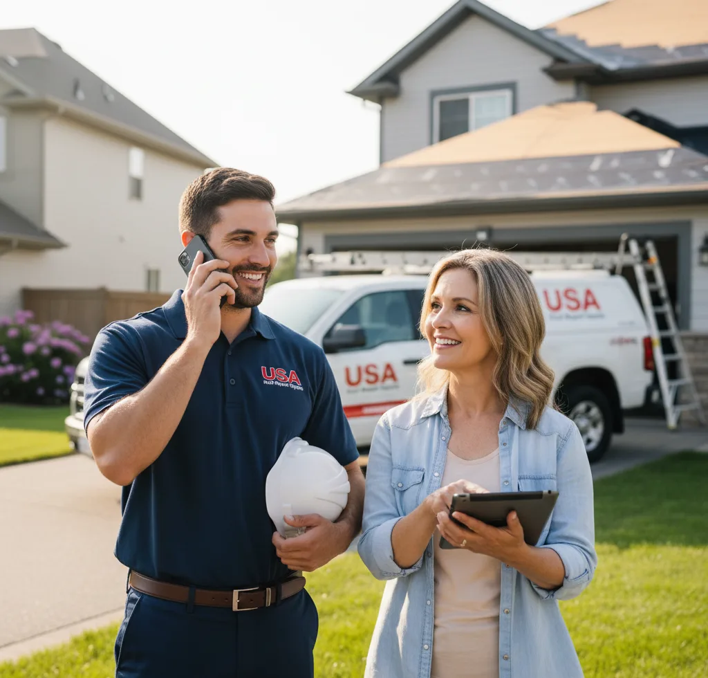 USA Roof Repair Experts customer support in Lena